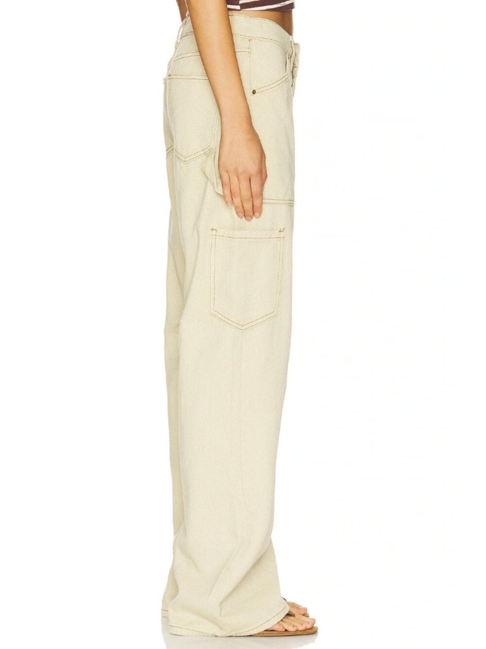 LIONESS Miami Vice Pants Washed Ecru - Picture 3 of 6